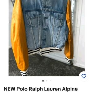 Ralph Lauren Alpine Denim Varsity Jacket XL